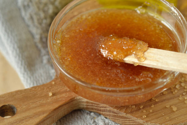 Natural ingredients for homemade sugar lip scrub recipe
